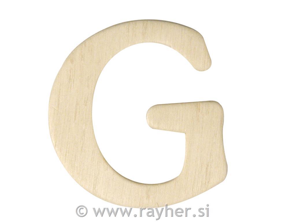 Lesena črka, 4 cm, G