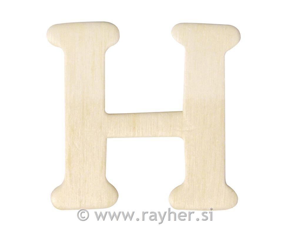 Wooden letters, 4 cm, H
