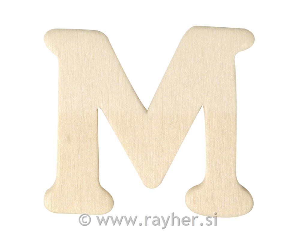 Lesena črka, 4 cm, M