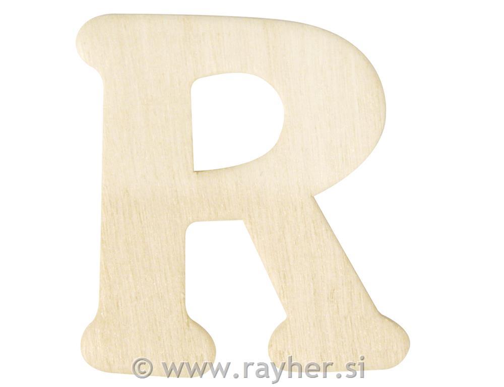 Lesena črka, 4 cm, R