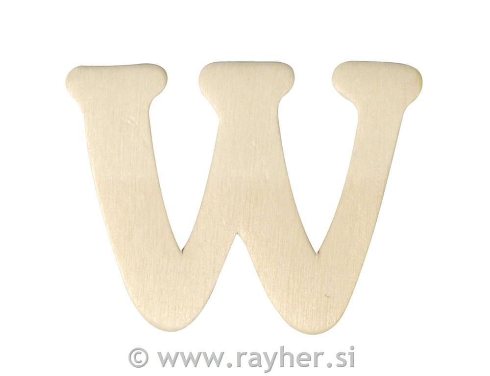 Wooden letters, 4 cm, W