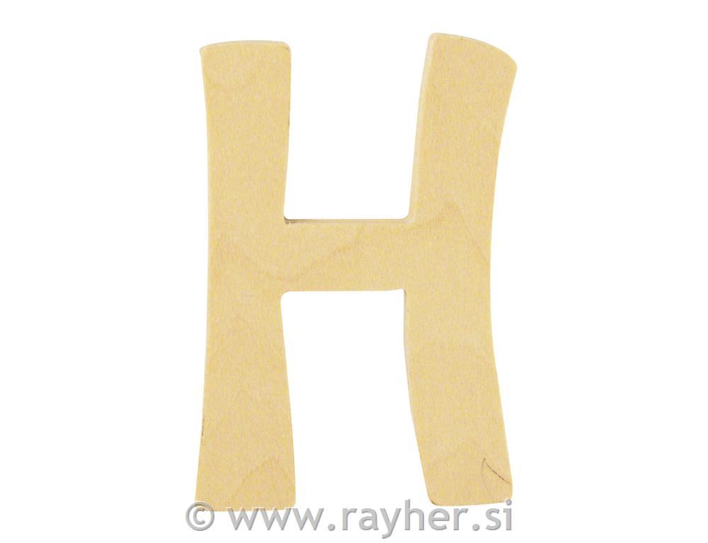 Wooden letter, H, 6 cm