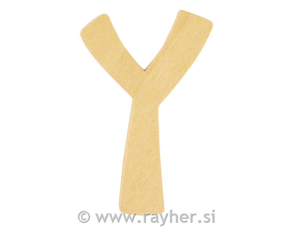 Lesena črka, Y, 6 cm