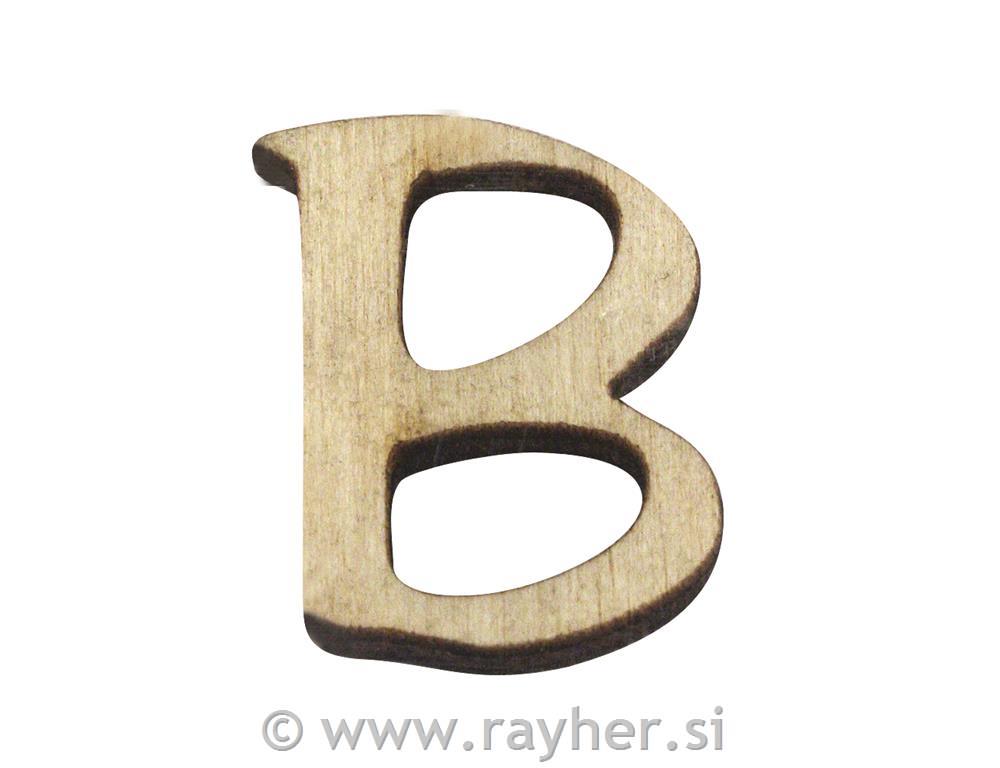 Lesena črka, B, 2 cm