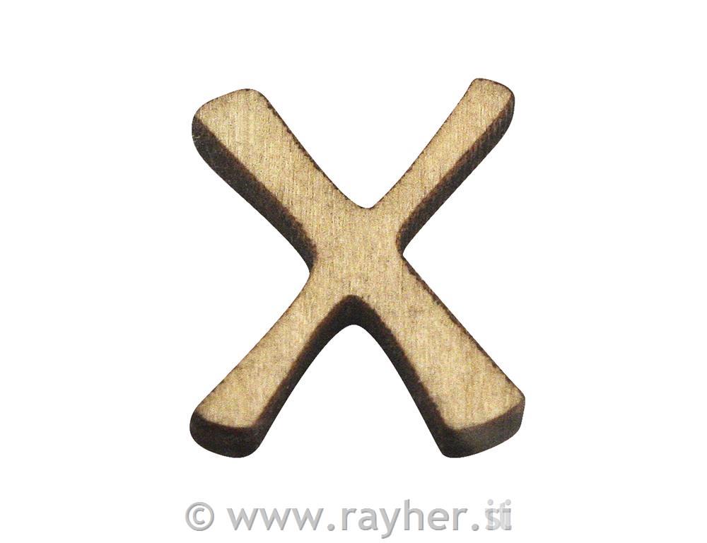 Lesena črka, X, 2 cm
