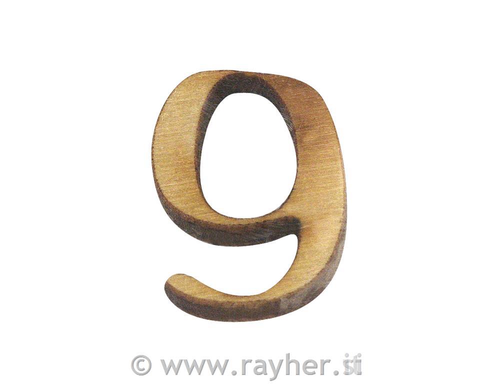 Wooden number, 9, 2 cm