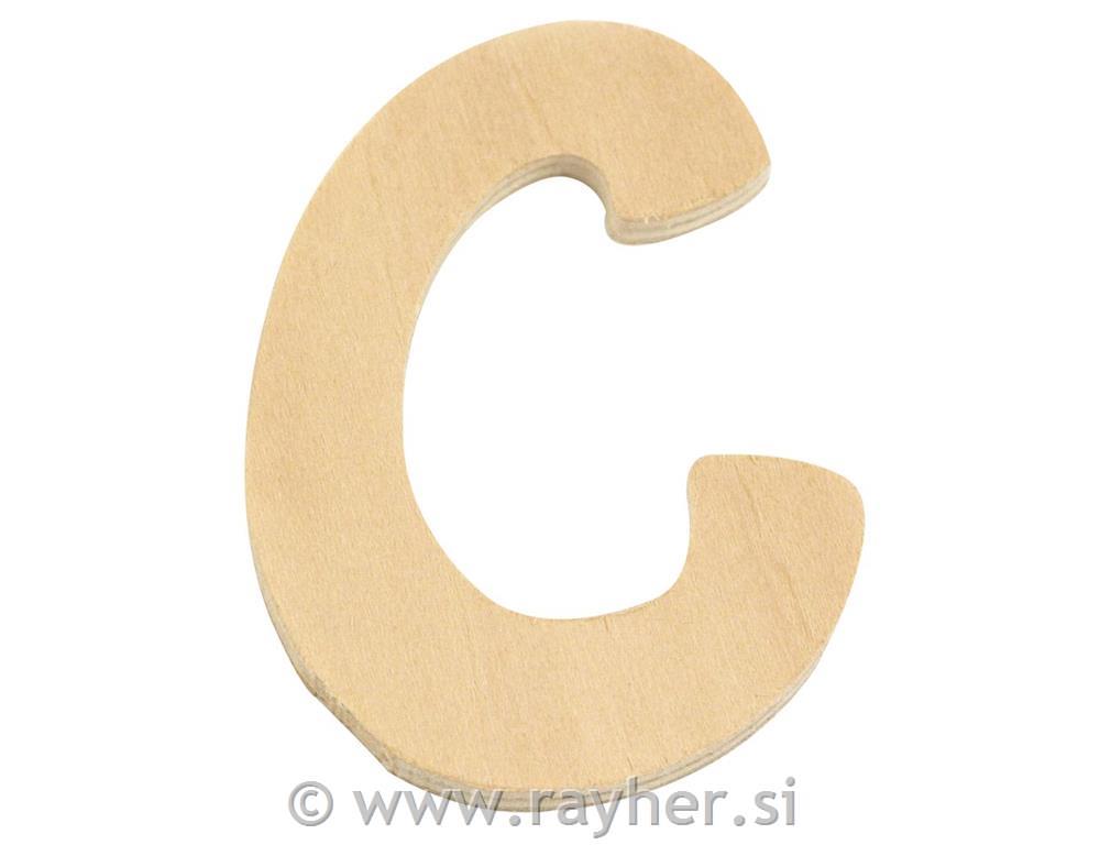 Wooden letter FSC Mix Credit, 6cm o, C