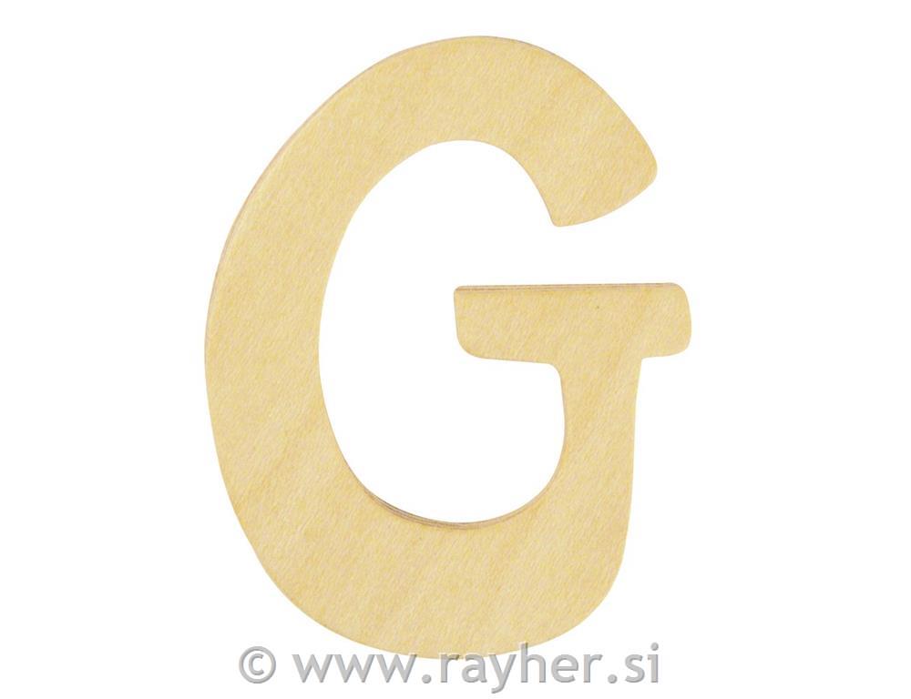 Lesena črka, 6cm, G