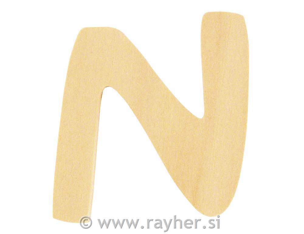 Lesena črka, 6cm, N