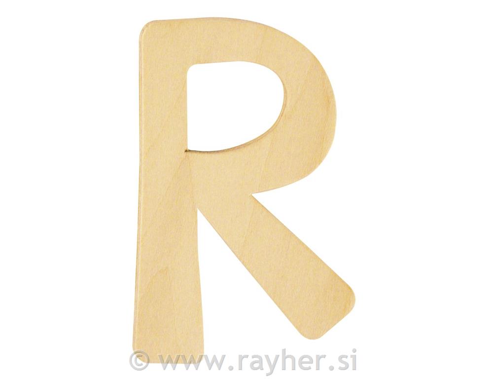 Lesena črka, 6cm, R