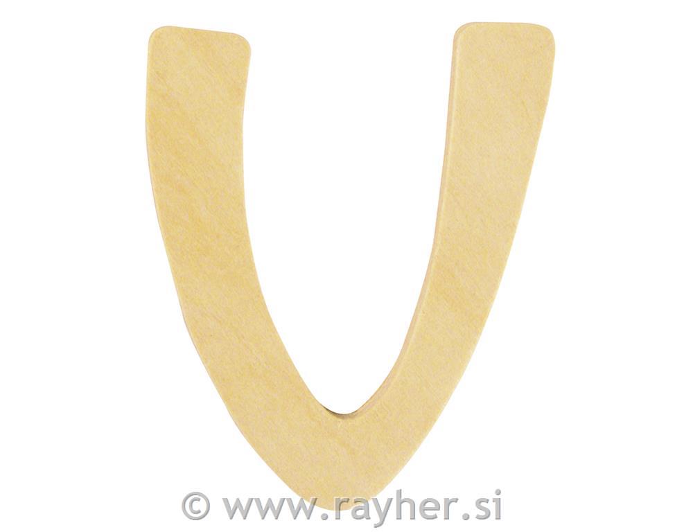 Wooden letter FSC Mix Credit, 6cm o, V