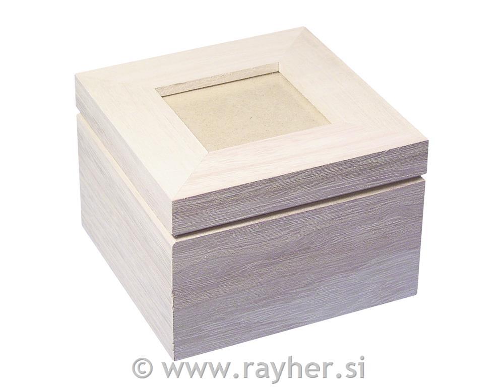 Wooden box w. photo cover FSC Mix Credit