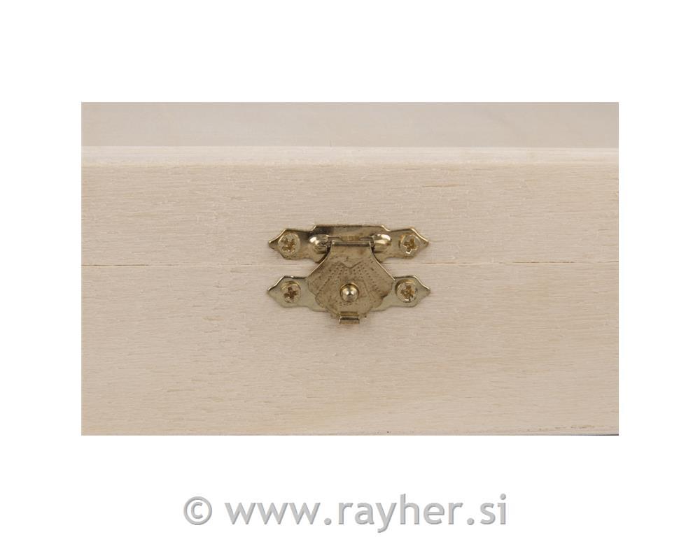 Lesena skrinja, 14,5x9,5x5 cm