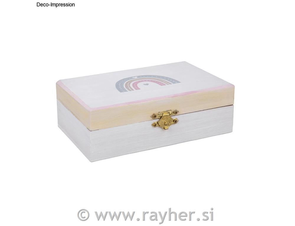 Lesena skrinja, 14,5x9,5x5 cm