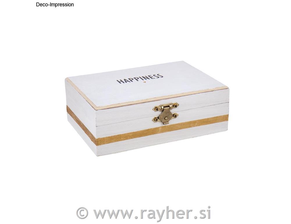 Lesena skrinja, 14,5x9,5x5 cm