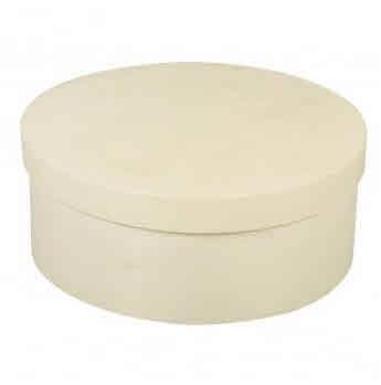 Lesena škatla, okrogla, 14 X 6cm