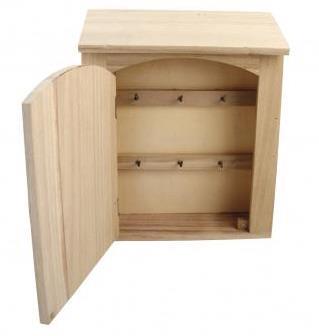 Lesena škatla za ključe, 18x5x22cm