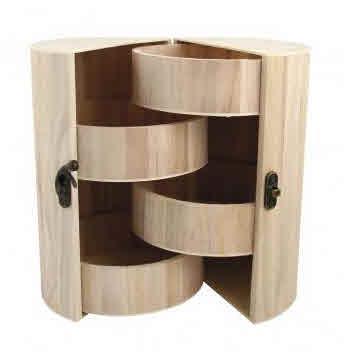 Lesena škatla "Milano" o 15cm, višina 21cm, zložljiva