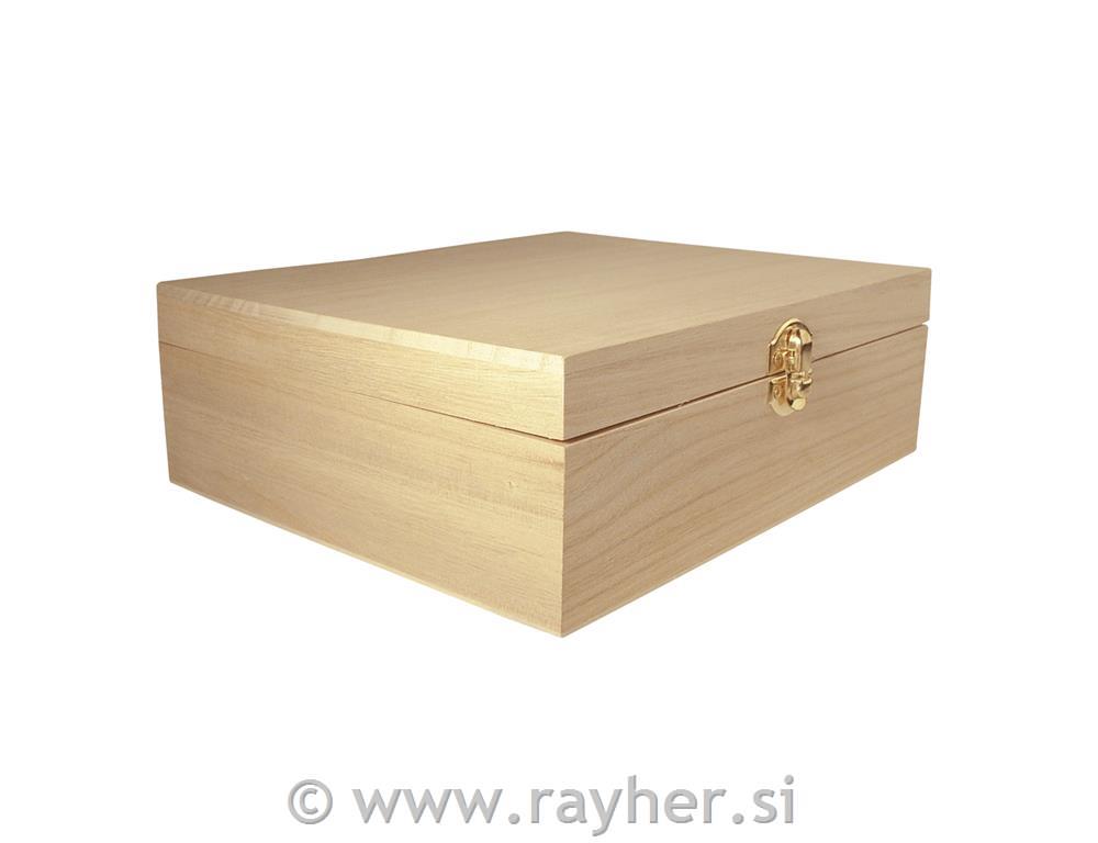 Wooden tea box, FSC Mix Credit, 6 comp.,