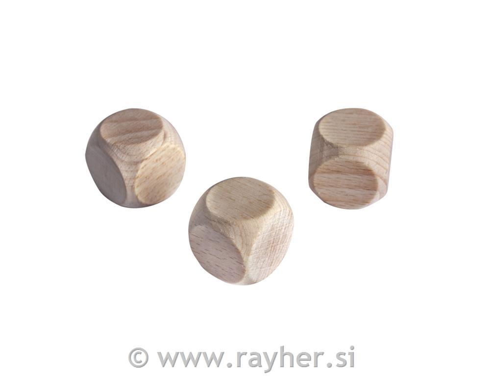 Wooden dice FSC 100%, natural, 25x25mm,