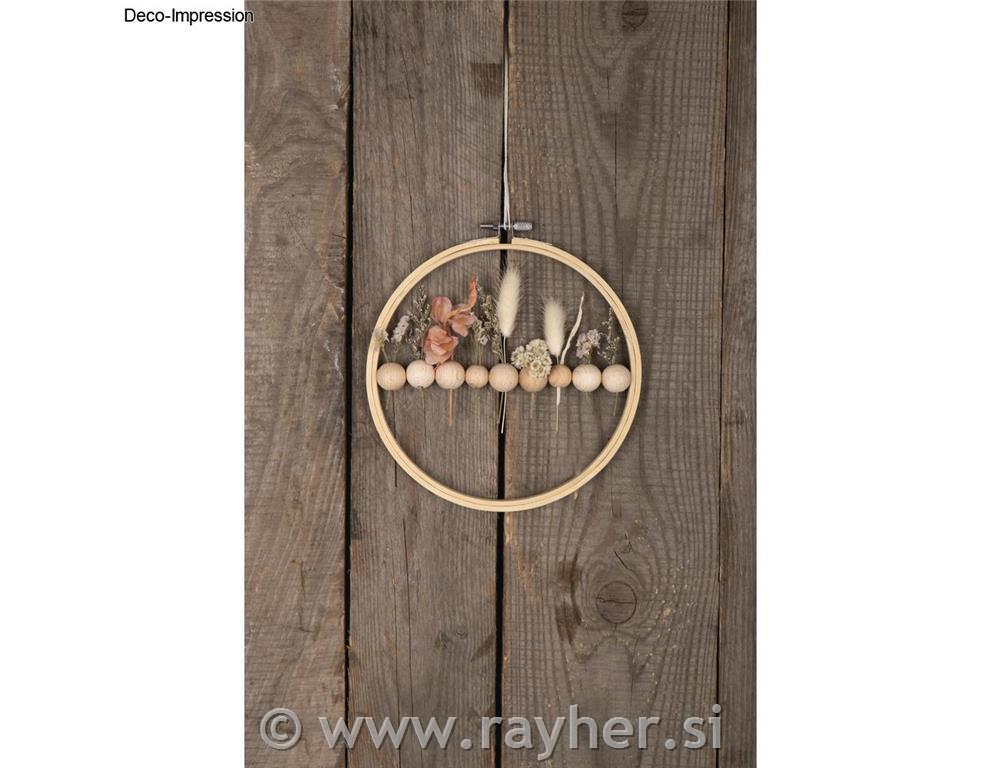 Lesene kroglice, naravne, 18 mm o, luknja 4 mm, 10 kom.