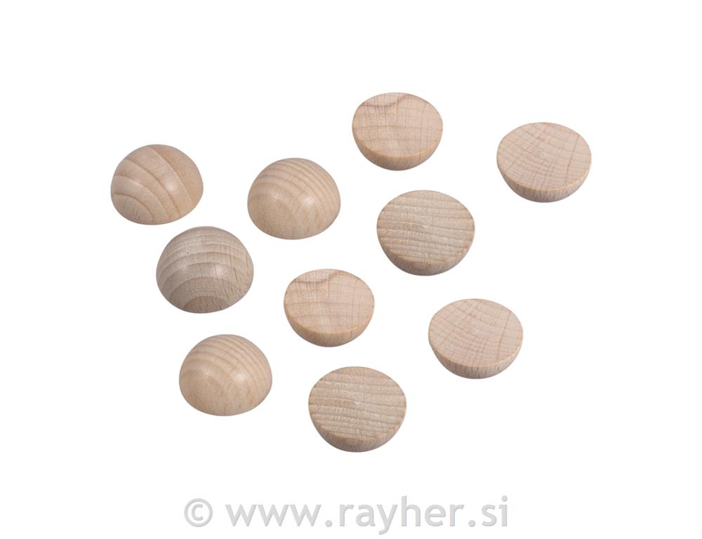 Lesene pol-kroglice, 20 mm o, 10 kom.
