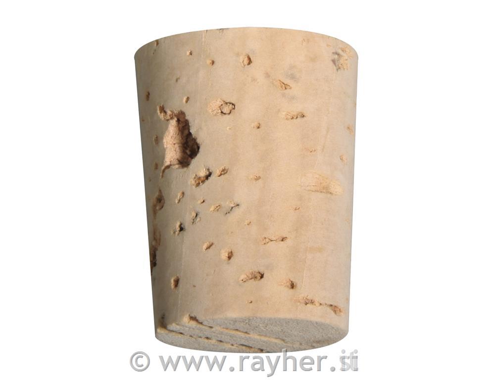 Zamaški iz plute, 27x21/18mm, 6 kos