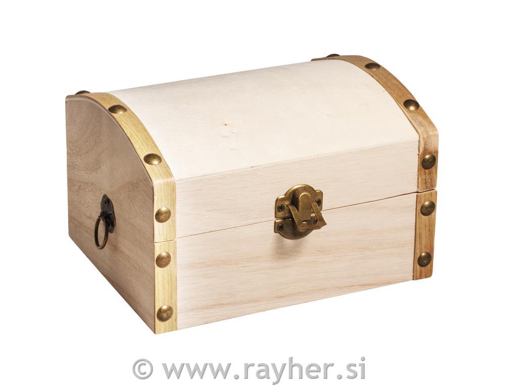 Wooden chest, FSC Mix Credit13,5x10x8 cm