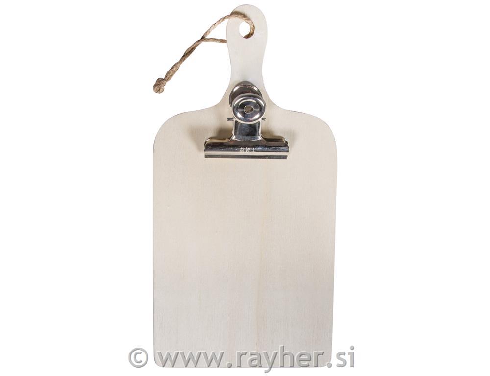 Lesena deska s sponko 11,5x23x0,7 cm