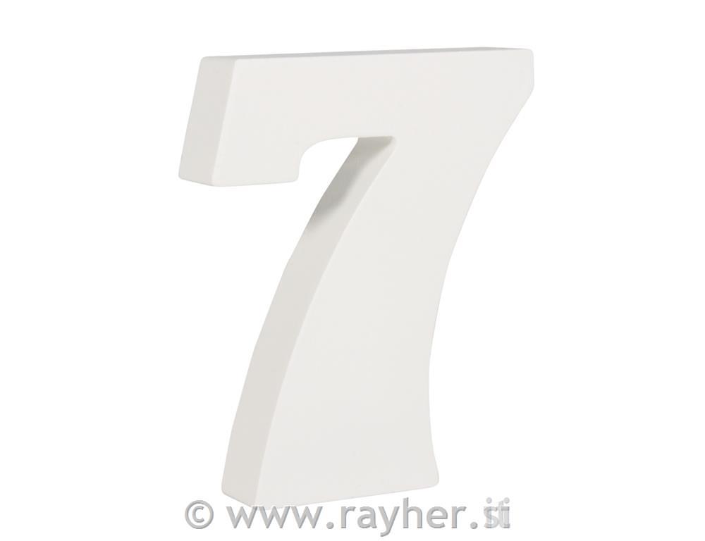 Številka lesena "7" 11cm, 2 cm