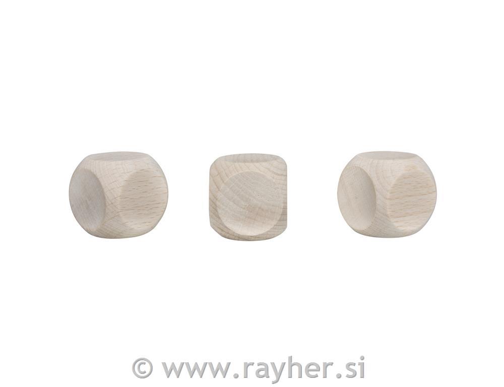 Wooden dice FSC 100%, natural, 30x30mm,