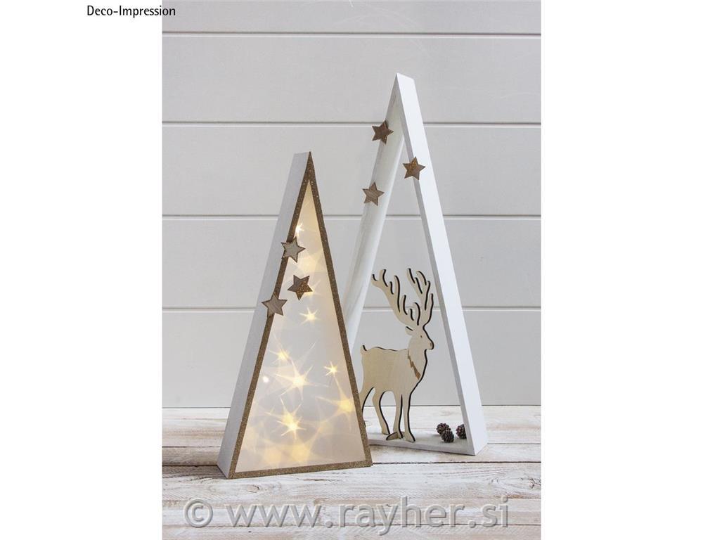 Wooden frame, triangle, FSC Mix Credit,20x7.5x42cm + 26x8x54cm, bag 2pcs