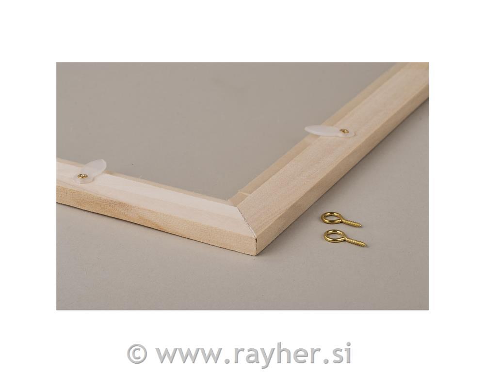 Wood.frame w.acryl.glass FSCMixCredit, 35x26x0.7cm, w.double acryl.plates