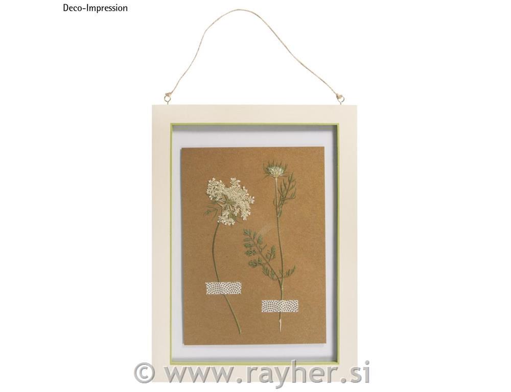 Wood.frame w.acryl.glass FSCMixCredit, 35x26x0.7cm, w.double acryl.plates