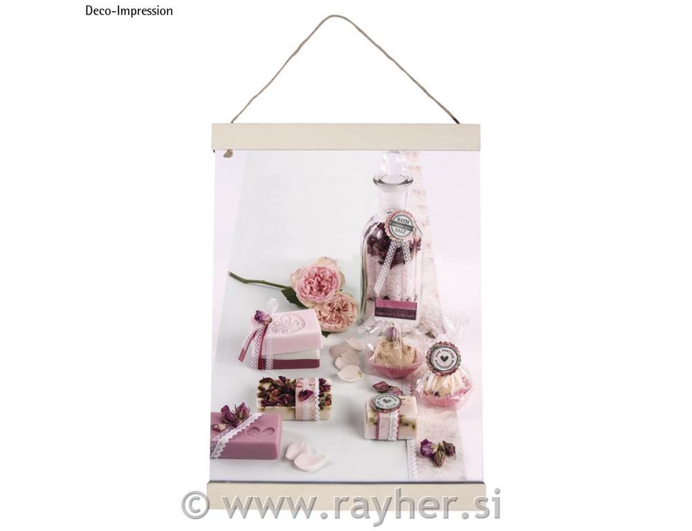 Lesena obešanka z magneti, 21x2x0.75cm