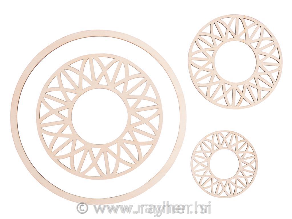 Wood.disc "Dream" modern,FSC100%, o7-13cm+ring o18cm, tab-bag 4pcs