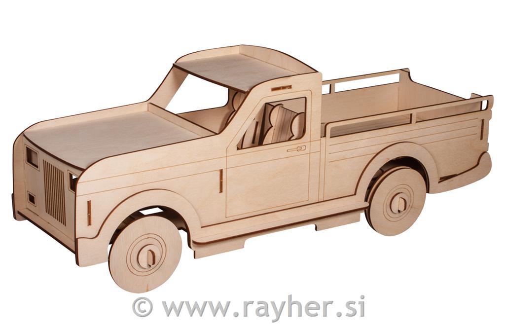 Lesena sestavljanka, Tovornjak 3D, 51x17.7x20.5cm