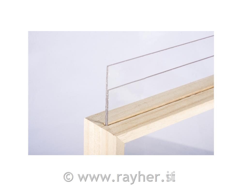 Lesen okvir, natur, 11.5x16x3.5cm, dvojno akrilno steklo