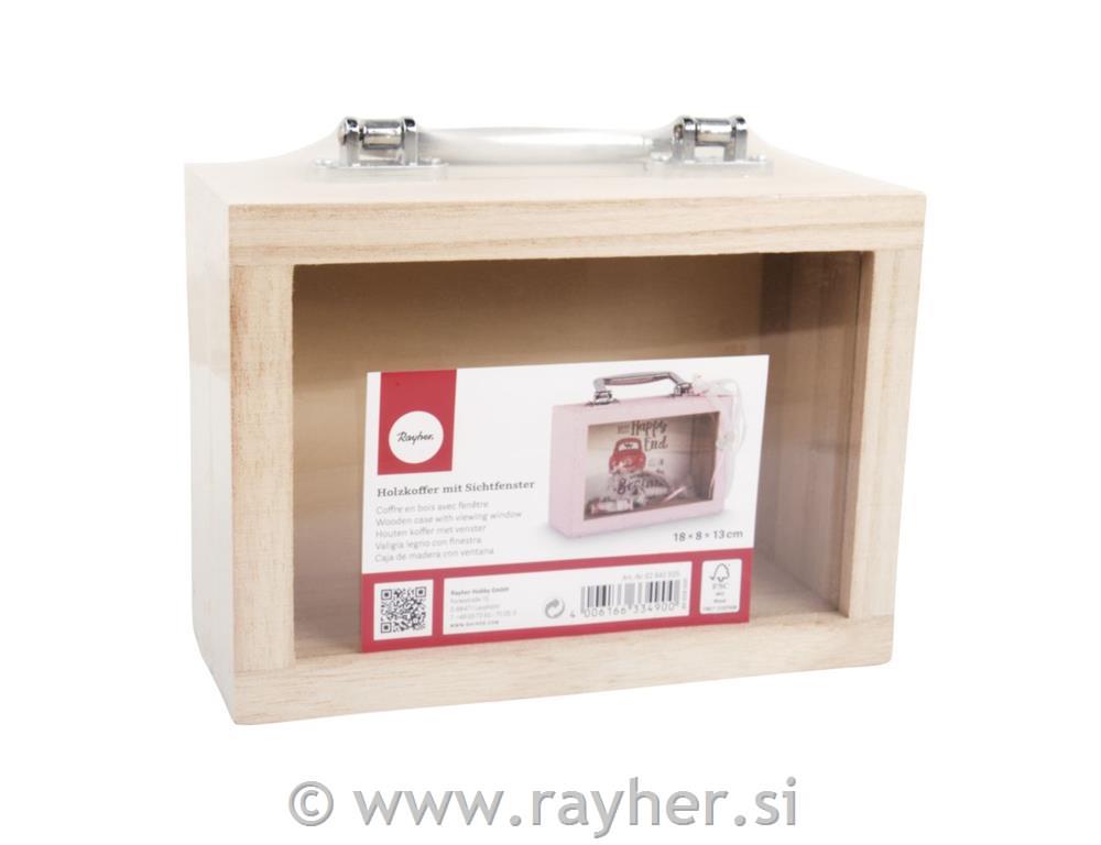 Wood.case w.viewing window, FSC MixCred,