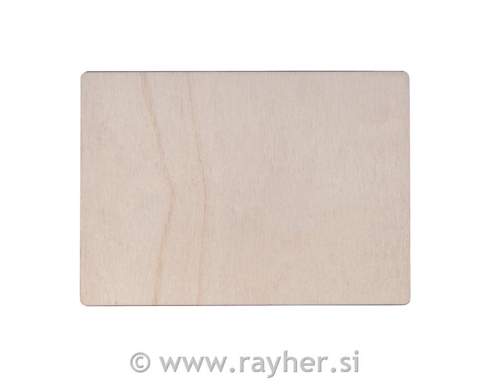 Wooden postcard, FSC100%, natural, 14.8x10.5x0.3cm, tab-bag 2pcs