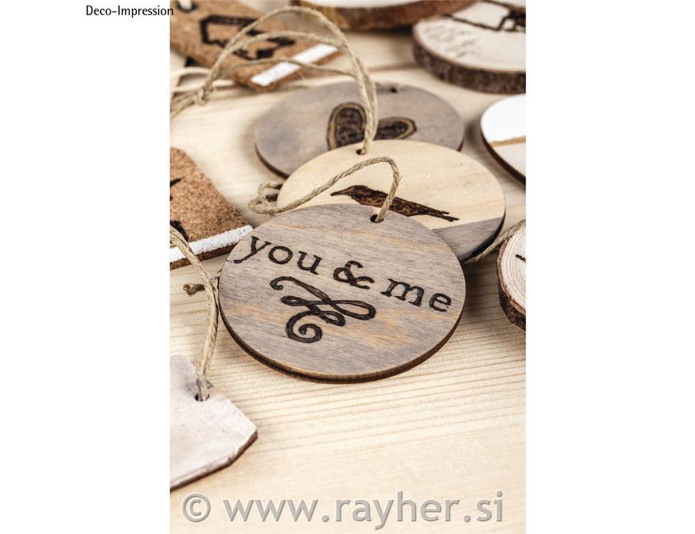 Wood disc hanger, FSC100%, 6cm o,