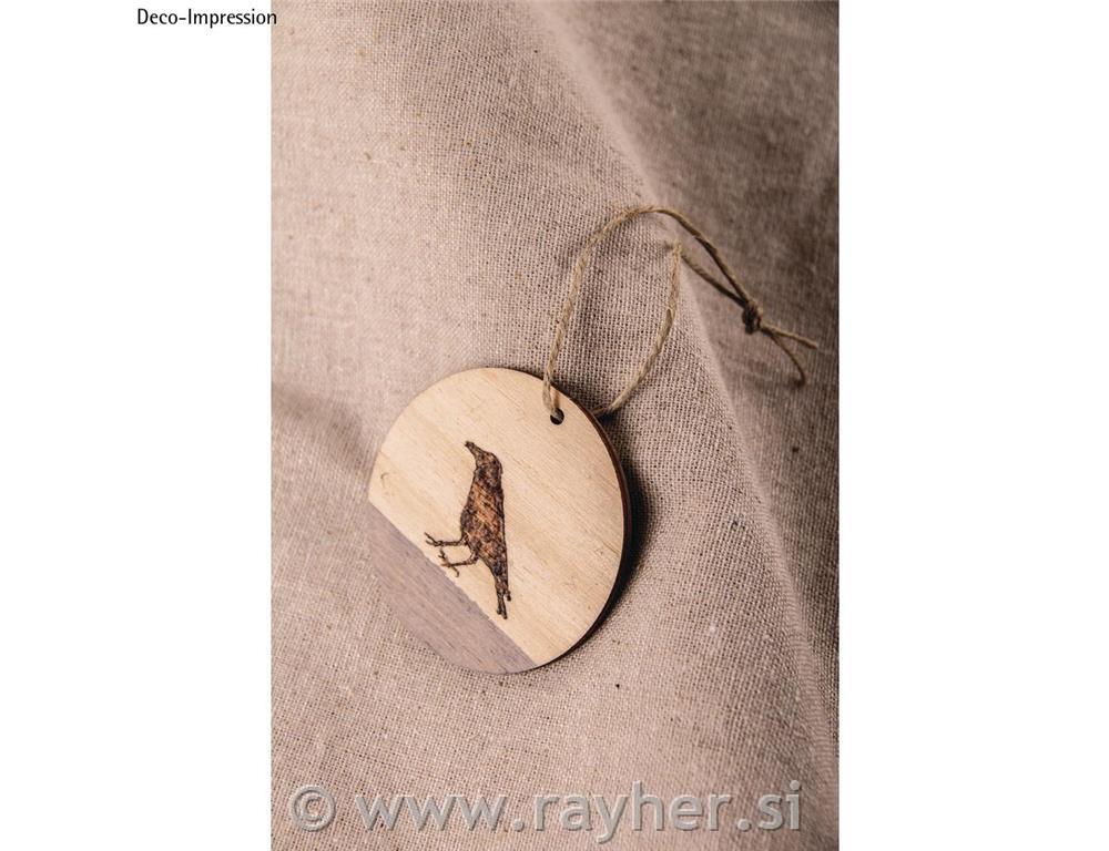 Wood disc hanger, FSC100%, 6cm o,