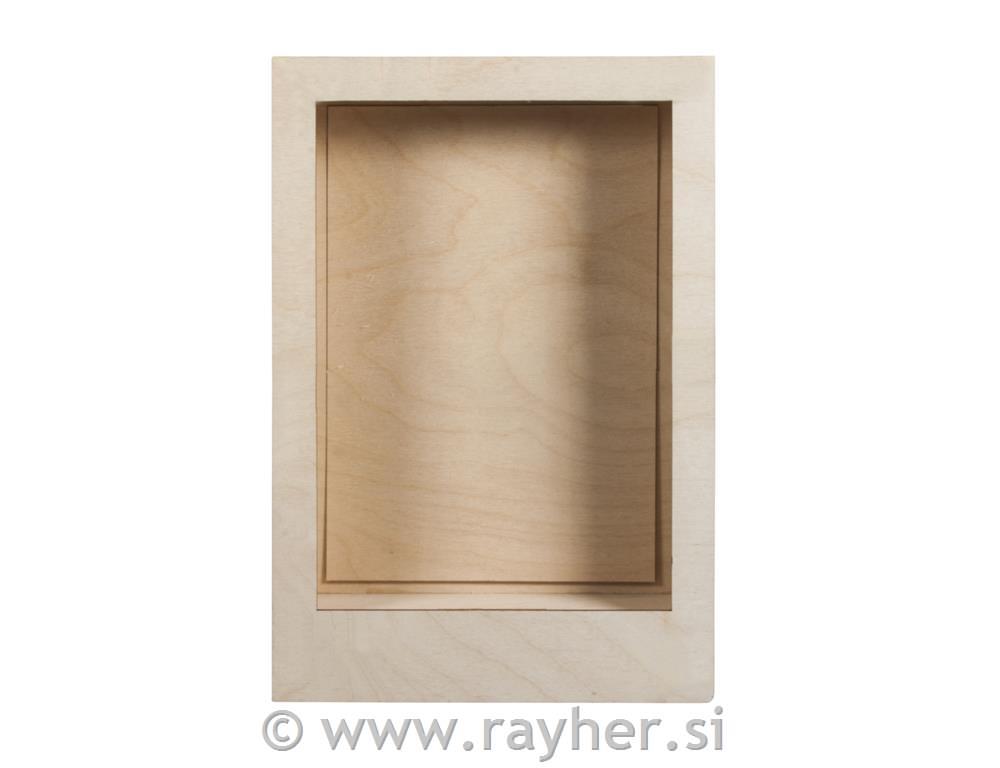 Wood.const.kit,3D-motif frames, FSC 100%, natural, 20x30x6.6cm, 8-part, box 1Set
