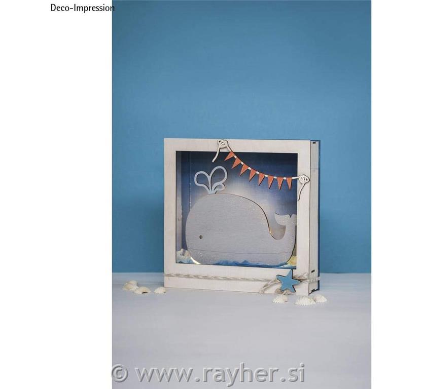 Lesena sestavljanka, Morski kit, 20x16.5x0.4cm, set