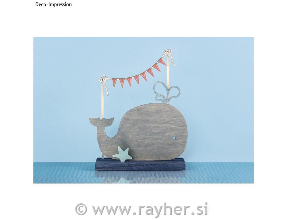 Lesena sestavljanka, Morski kit, 20x16.5x0.4cm, set