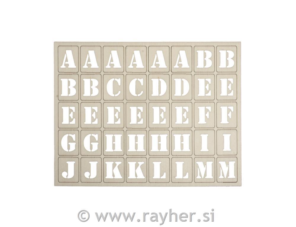 Lesene črke&številke, 3x2.4cm, set 120