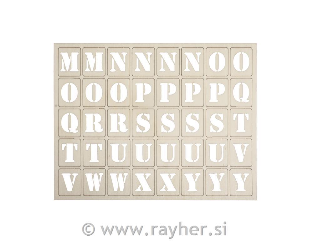 Lesene črke&številke, 3x2.4cm, set 120