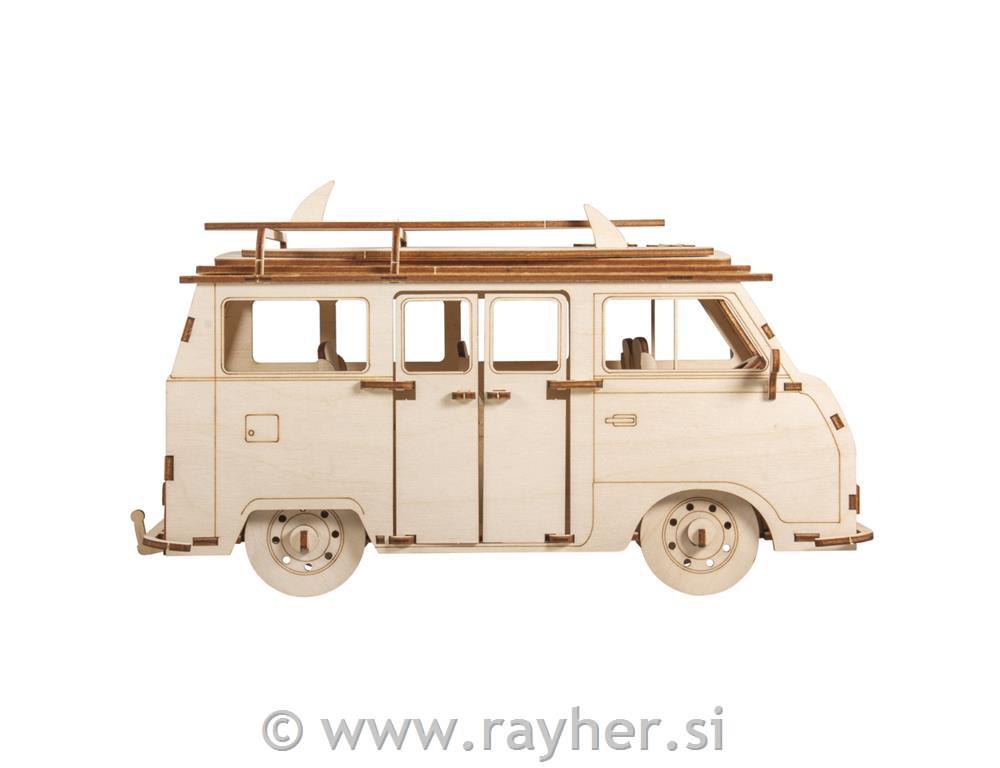 Lesena sestavljanka Avtodom, 30x13x17cm, 77-delno