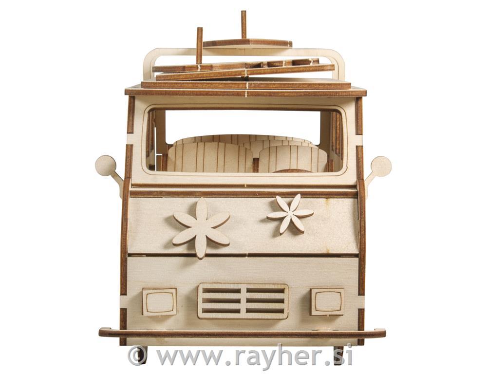 Lesena sestavljanka Avtodom, 30x13x17cm, 77-delno