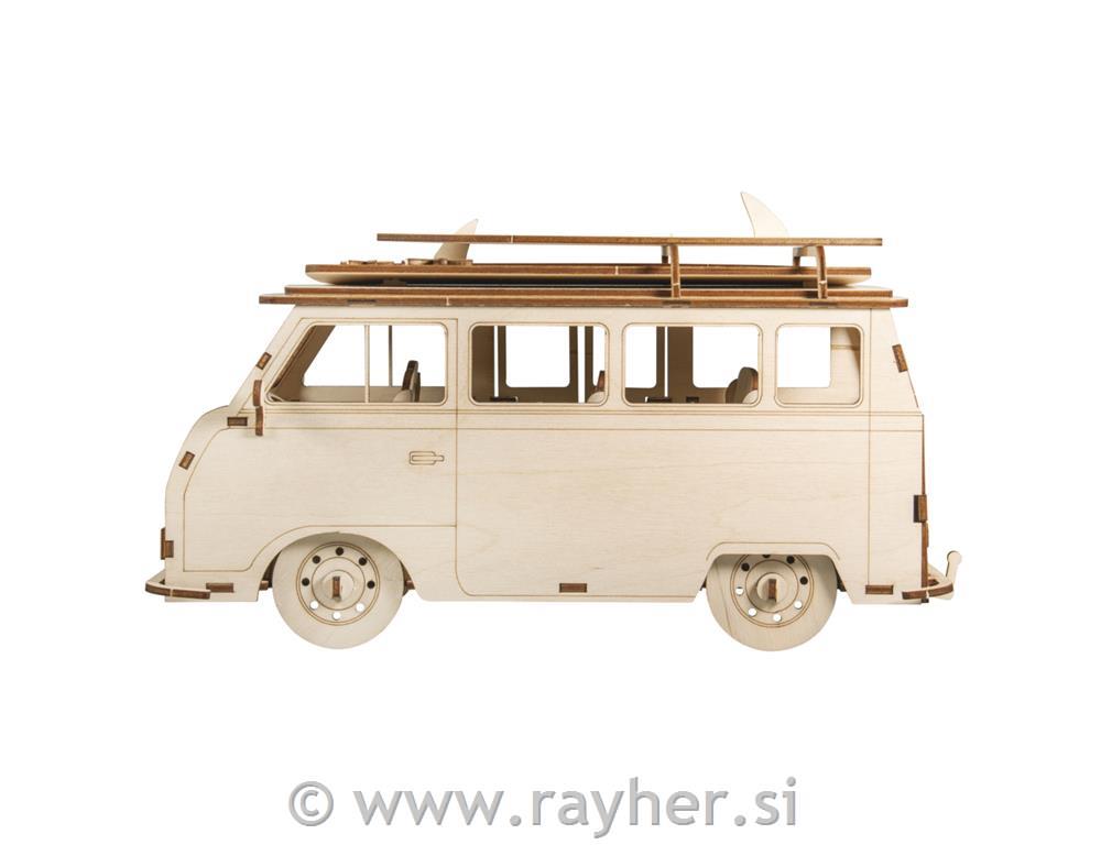 Lesena sestavljanka Avtodom, 30x13x17cm, 77-delno